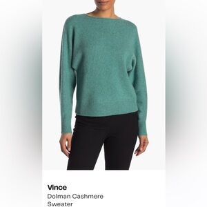 NWOT Vince Cashmere Dolman Sweater in Teal